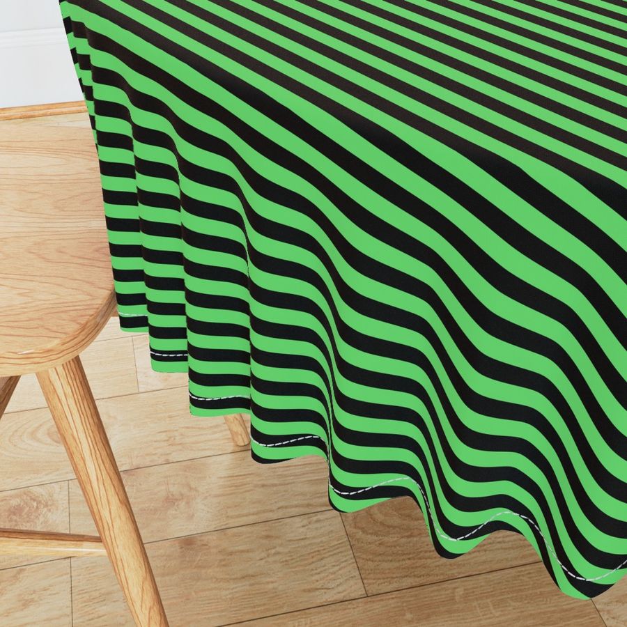 1/2 Stripe Bright Green and black