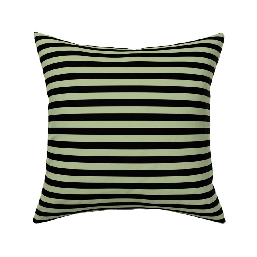 1/2 Stripe Light Green and black