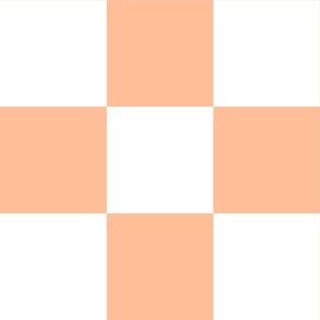 Checker - Peach Fuzz - White