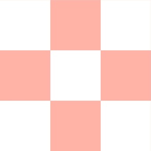 Checker - Peach Pearl - White
