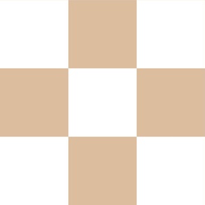 Checker - Honey Peach - White