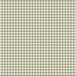 Gingham olive green and ivory