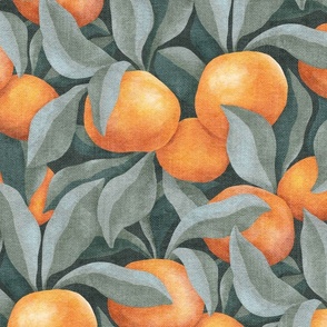 Mandarin Orange Painting on Canvas - large 