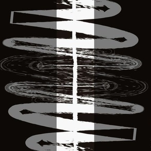 black and white modern abstract brush stroke squiggle