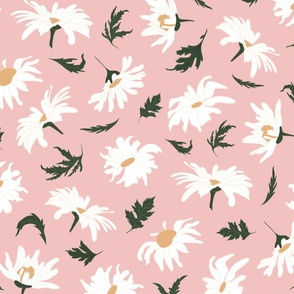 daisies on pink 