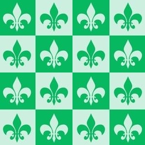 Green Mardi Gras Fleur De Lis