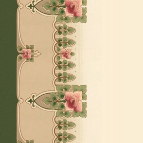 Arts and Crafts style floral border 