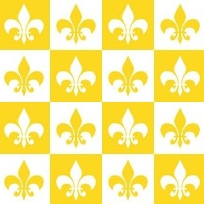 Mardi Gras Yellow Fleur De Lis