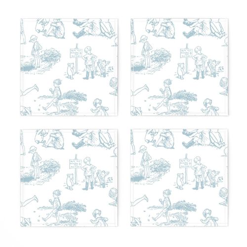 Classic Winnie the Pooh Toile Light Blue