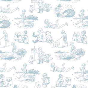 Classic Winnie the Pooh Toile Light Blue