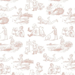 Classic Winnie the Pooh Toile Rose