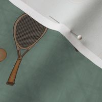 Court Sports - Tennis - Raquet and Ball - Sage Green