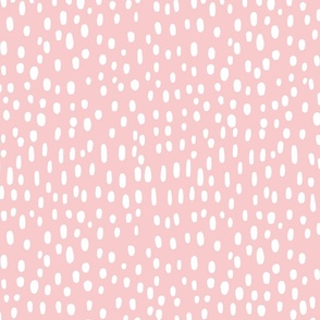 Large - Happy Skies - Raindrops from Sky - Organic Dots and Lines - Hand drawn - Neutral Nursery - Baby Girl Nursery - Pastel Pink