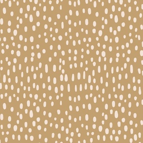Large - Happy Skies - Raindrops from Sky - Organic Dots and Lines - Hand drawn - Neutral Nursery - Rust - Earthy Brown 