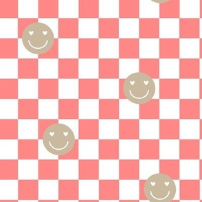 Checkerboard Heart Smiley