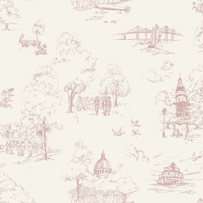 Soft Pink Annapolis Toile