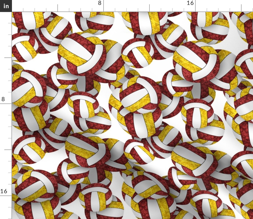 girly maroon gold volleyballs pattern
