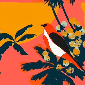 a surface design of graphic design play and birds_168