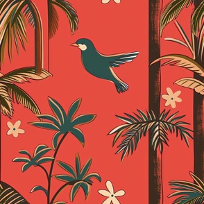 a surface design of graphic design play and birds_170