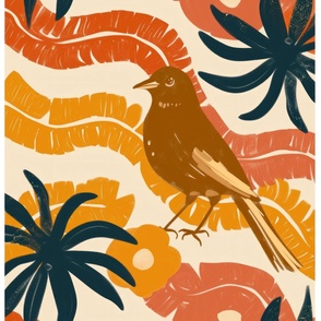 a surface design of graphic design play and birds_154