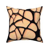 Large scale geometrics peach shapes