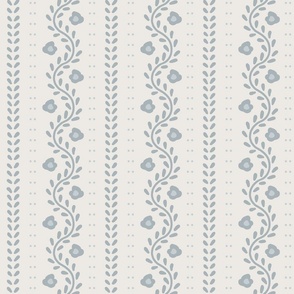 Samantha Floral Stripe blue