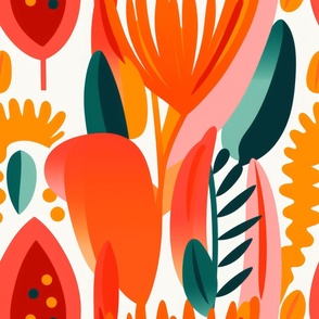 a surface design play with the color poppy orange_229