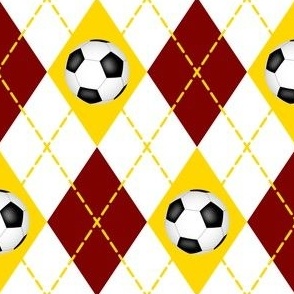 maroon gold white soccer sports argyle pattern