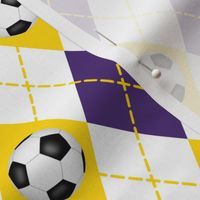 purple gold white soccer sports argyle pattern