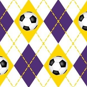 purple gold white soccer sports argyle pattern