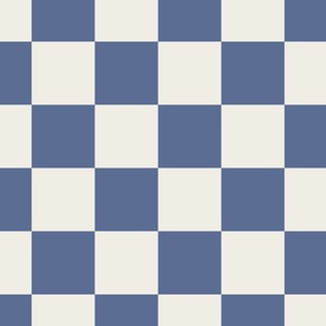Checkers - Blue Nova and White Dove - #5b6d92 - Checkerboard - Checks - Benjamin Moore - Dusty Indigo - Checker Wallpaper 