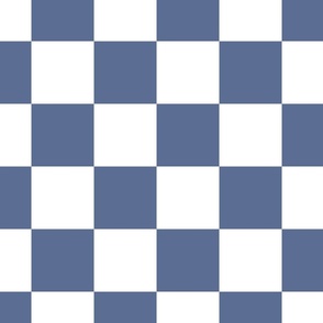 Checkers - Blue Nova and White - #5b6d92 - Checkerboard - Checks - Benjamin Moore - Dusty Indigo - Checker Wallpaper 