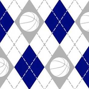 blue gray white argyle basketball sports pattern