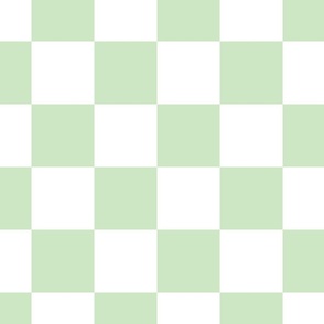Checkers - Pastel Jade - Checkerboard - Checks - Pastel Colors - Kids - Minimalist - Light Green - Art Deco