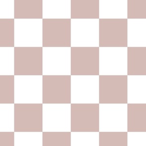 Checkers - Sepia Rose and White - #D5BBB6 - Neutral Colors - Checkerboard - Checks - Earth Colors - Pantone - Earthy - Antique Rose - Romantic - Kids