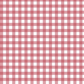 Valentines Day Gingham Red and White 