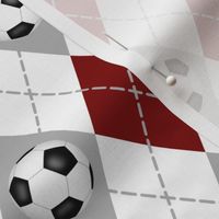 maroon gray white soccer sports argyle pattern
