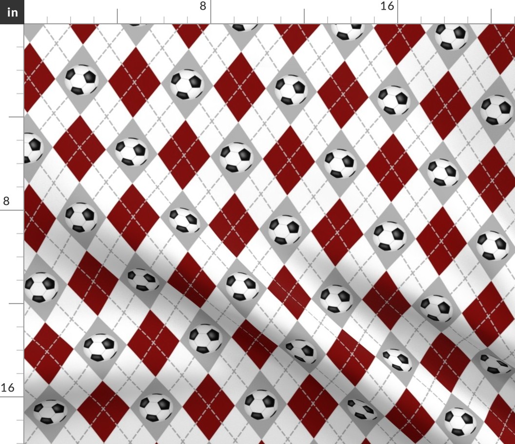 maroon gray white soccer sports argyle pattern