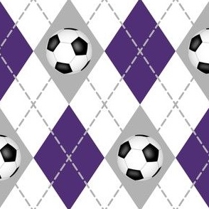 purple gray white soccer sports argyle pattern