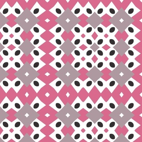 Pink Gray Black and White Geometric