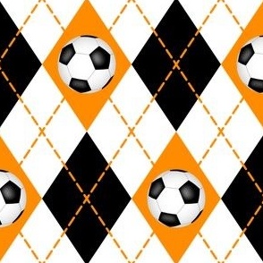  black orange white soccer sports argyle pattern