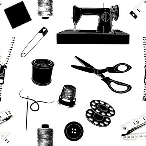 Sewing Room Black & White