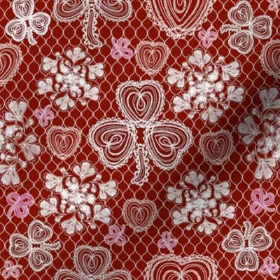 Shamrock Irish Lace (Irish Valentine Red)    