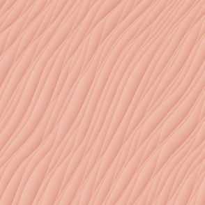Japandi pink / light pink / salmon textured background  in gentle waves  / painted folds