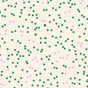 Playful Dots Galore: Emerald Green and Bubblegum Pink - a perfect quilt idea for your Kids' Rooms and Adorable Apparel Adventures