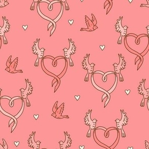 Love Birds on Pink