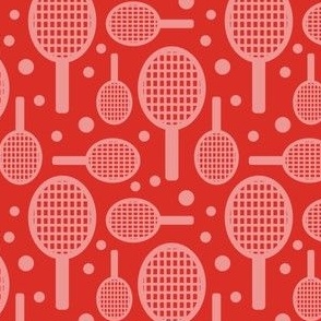 Red Racquetball Sports pattern small