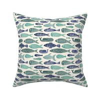 block print fish small