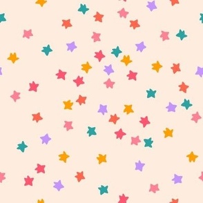Confetti Stars on Cream
