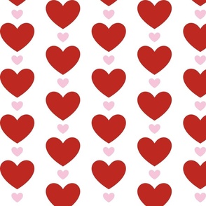 valentine's day - sweet hearts large - cute romantic fabric and wallpaper